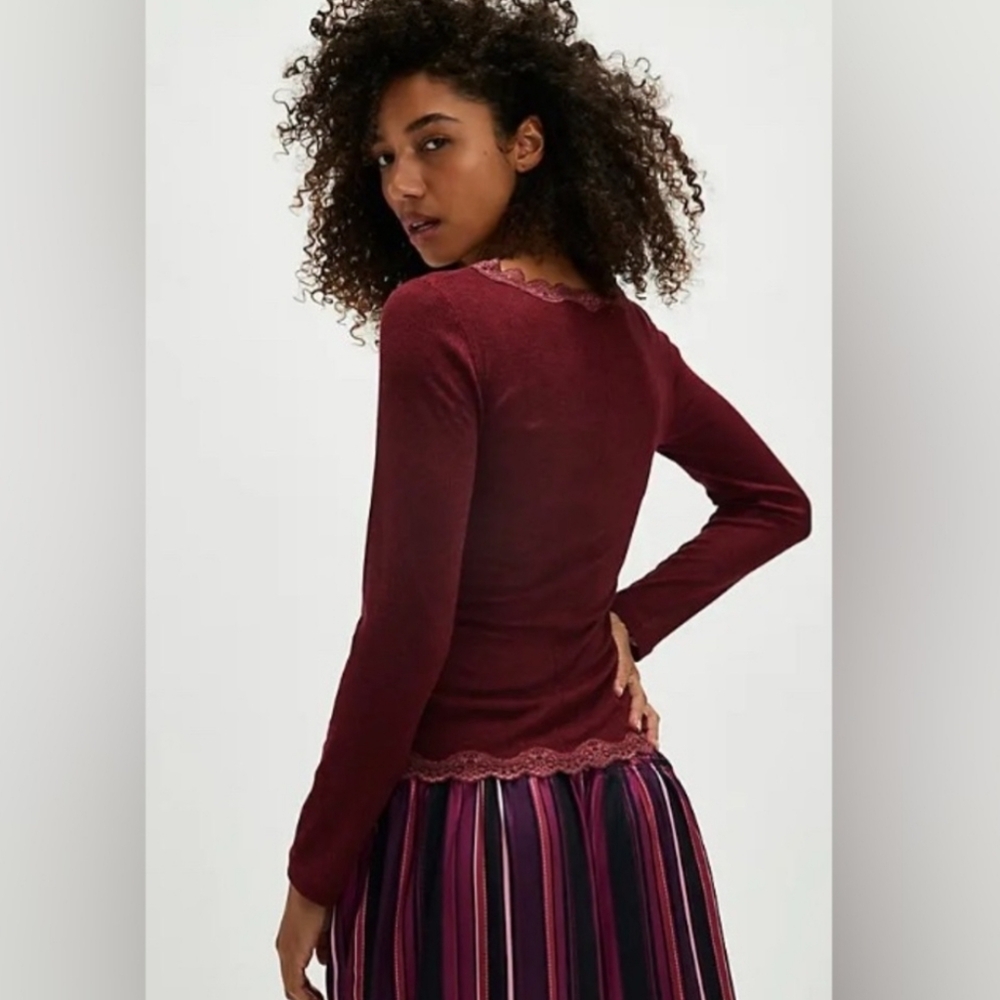 Free People Intimately Big Love Rib Cardi NWOT - Picture 4 of 4